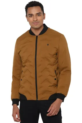Allen Solly Men's Parka Coat (ASJKHJBOFT65189_Khaki_M)