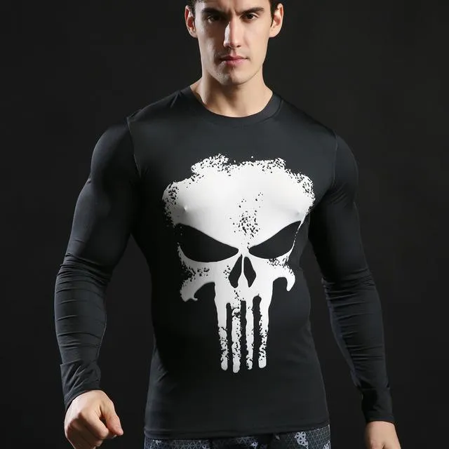 Anime 3D Printed Tshirts Men Compression Shirts Long Sleeve Tops Fitness T-shirts Novelty Slim Tights Tee Male Cosplay Costume