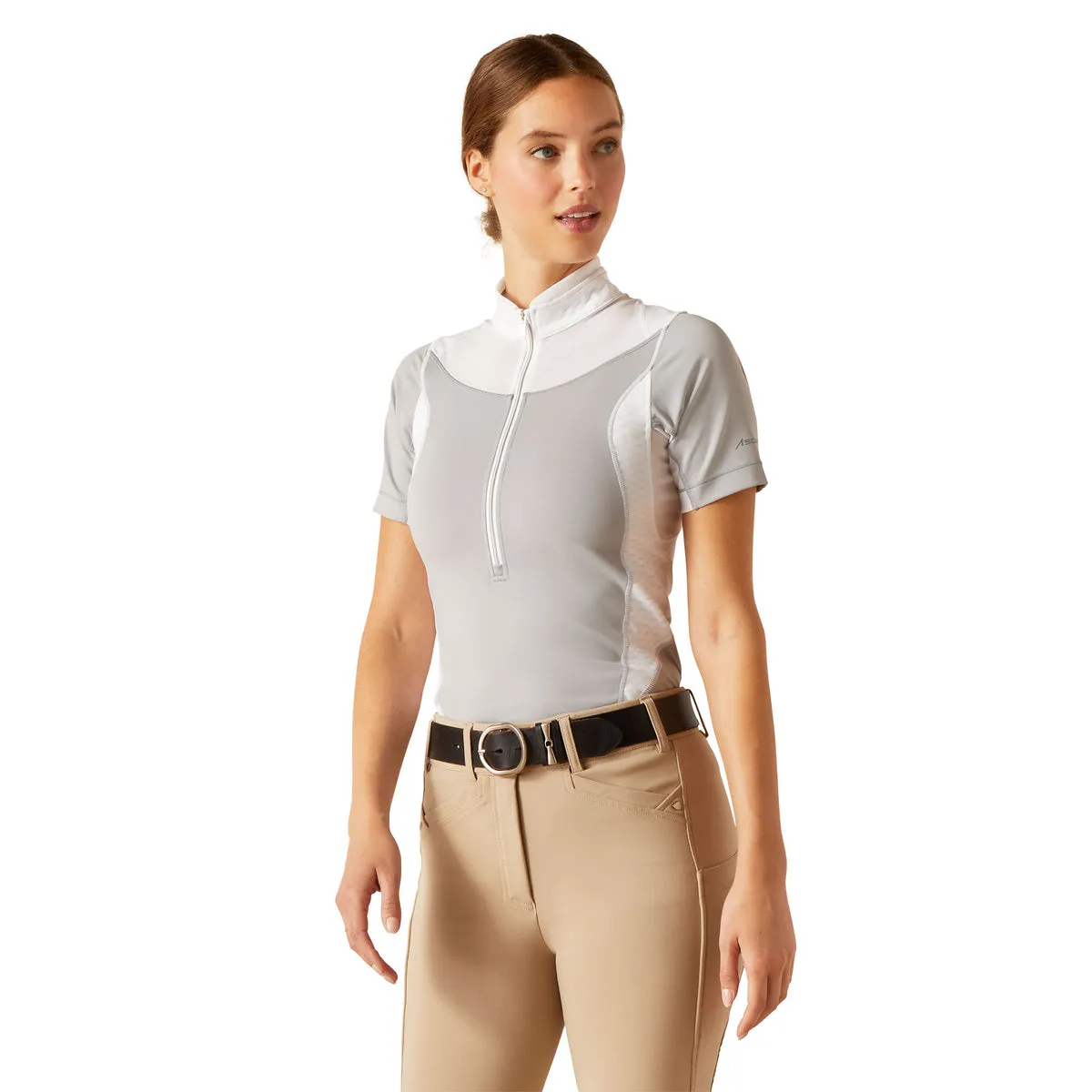 Ariat Women's Ascent 1/4 Zip Short Sleeve Show Shirt - Sale