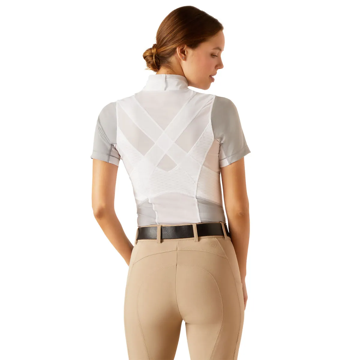 Ariat Women's Ascent 1/4 Zip Short Sleeve Show Shirt - Sale