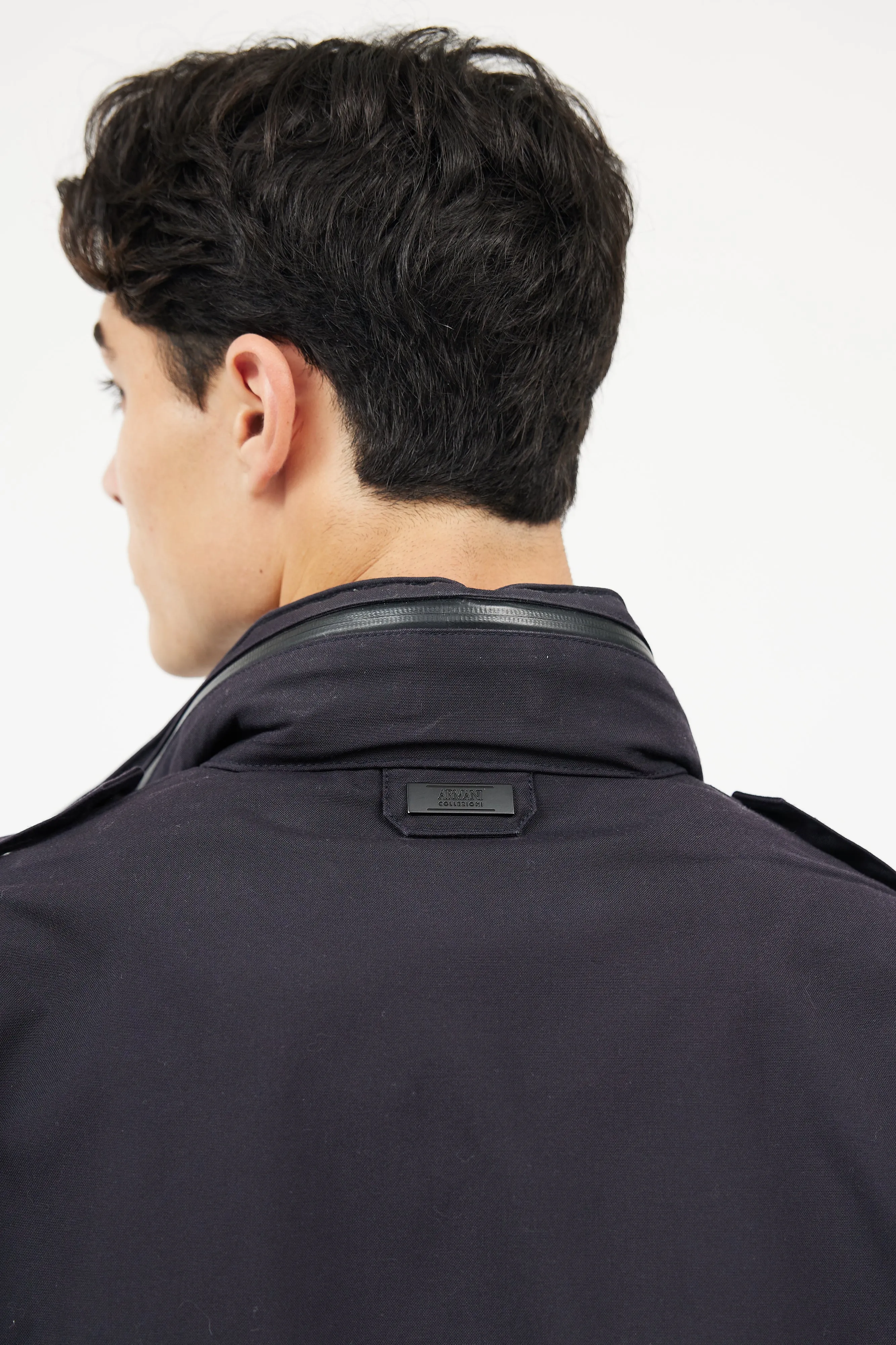 Black Hooded Rain  Jacket