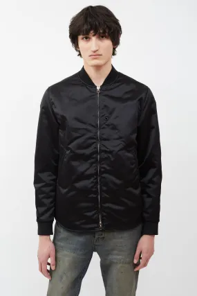 Black Selo Nylon Bomber Jacket