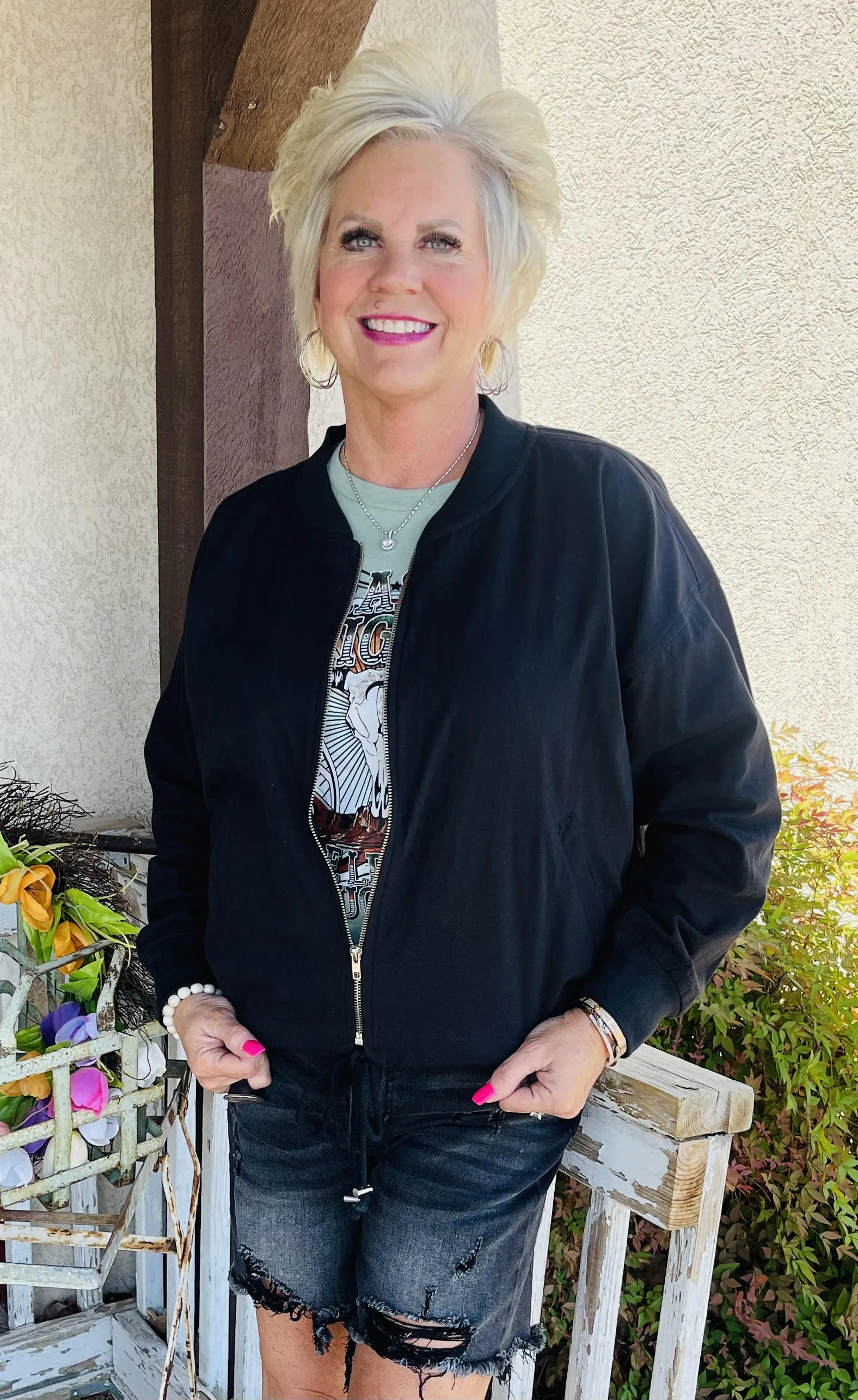 Black Zip Up Jacket