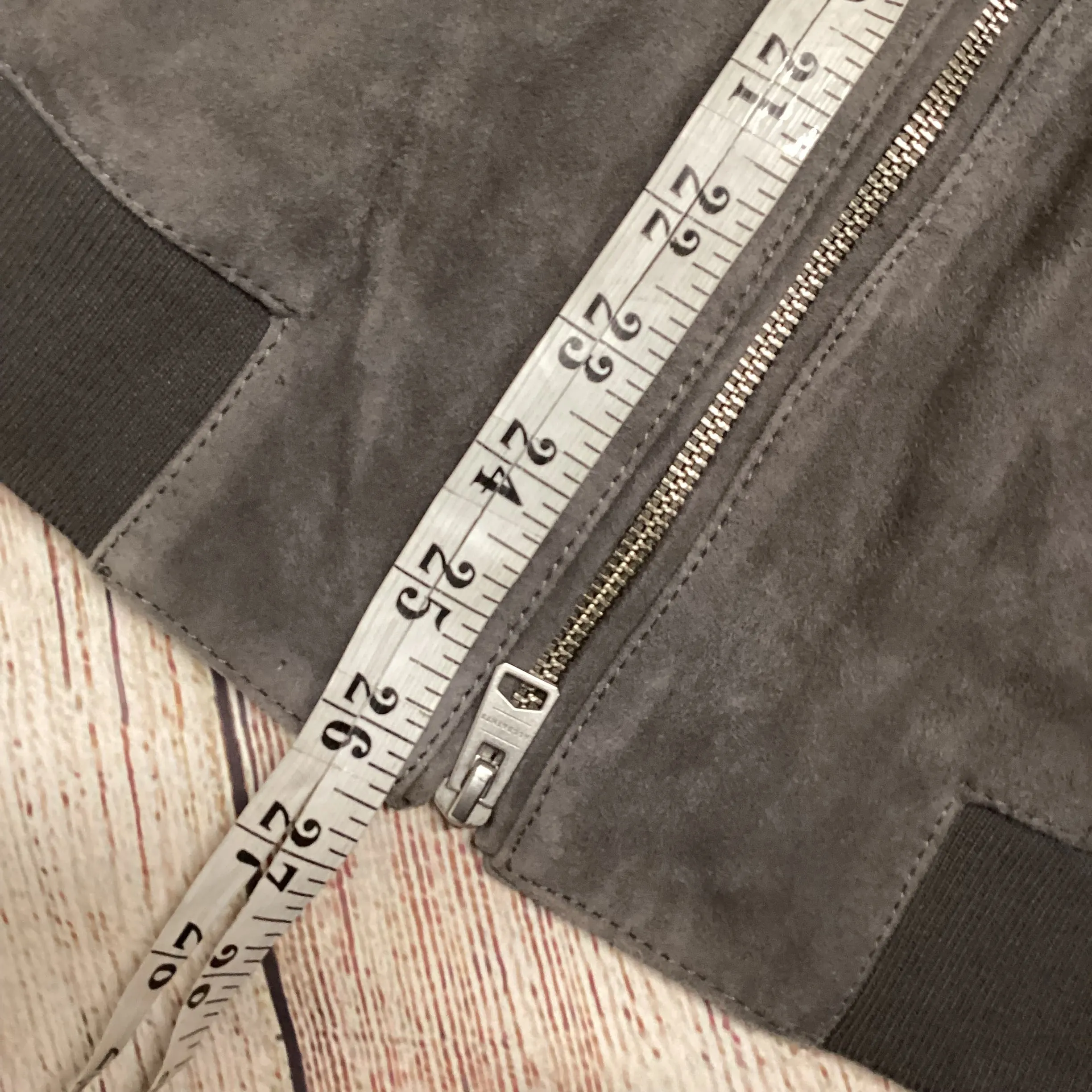 BNWT AllSaints Grey Kemble Suede Bomber Jacket Size XS