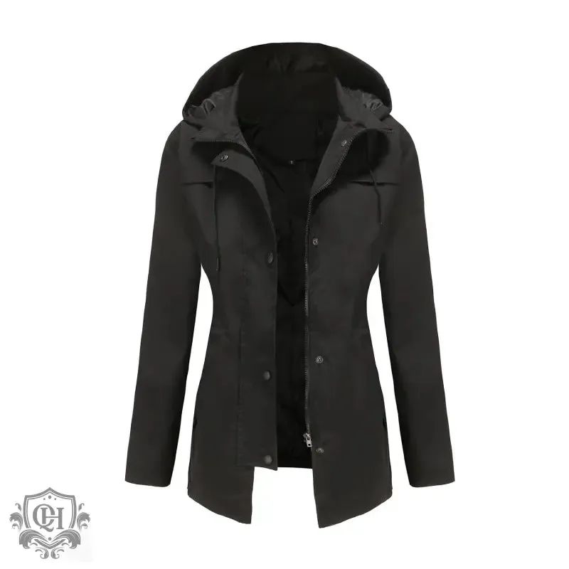 Casual Hooded Zipper Coat