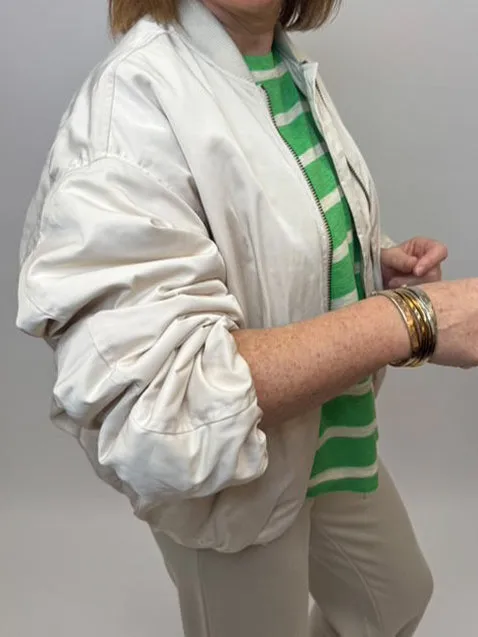 H Cream Bomber Jacket