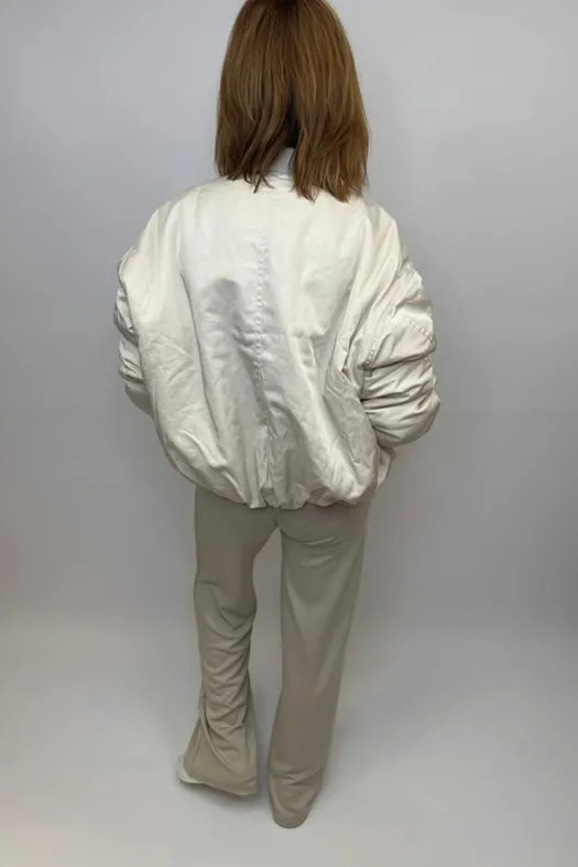 H Cream Bomber Jacket