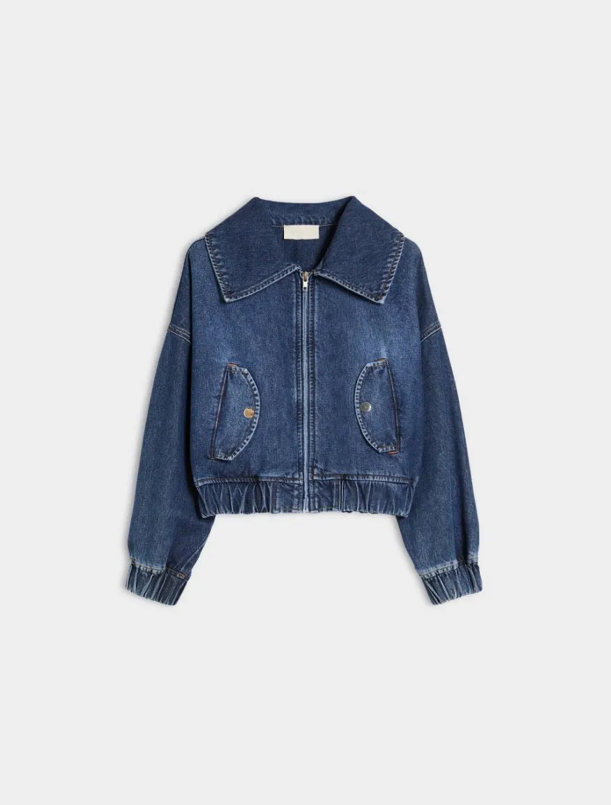 IBLUES Denim Bomber Style Jacket