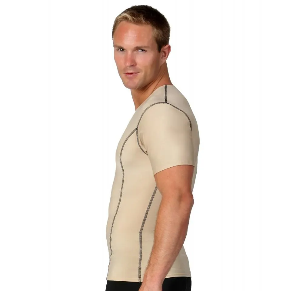 Insta Slim High Compression Crew-Neck Contrast Stitching ISTA0221