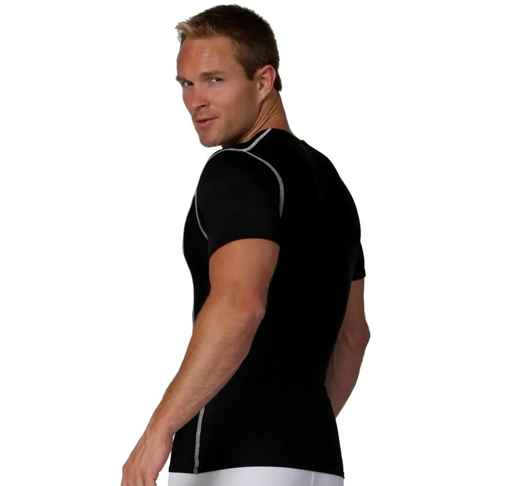 Insta Slim High Compression Crew-Neck Contrast Stitching ISTA0221