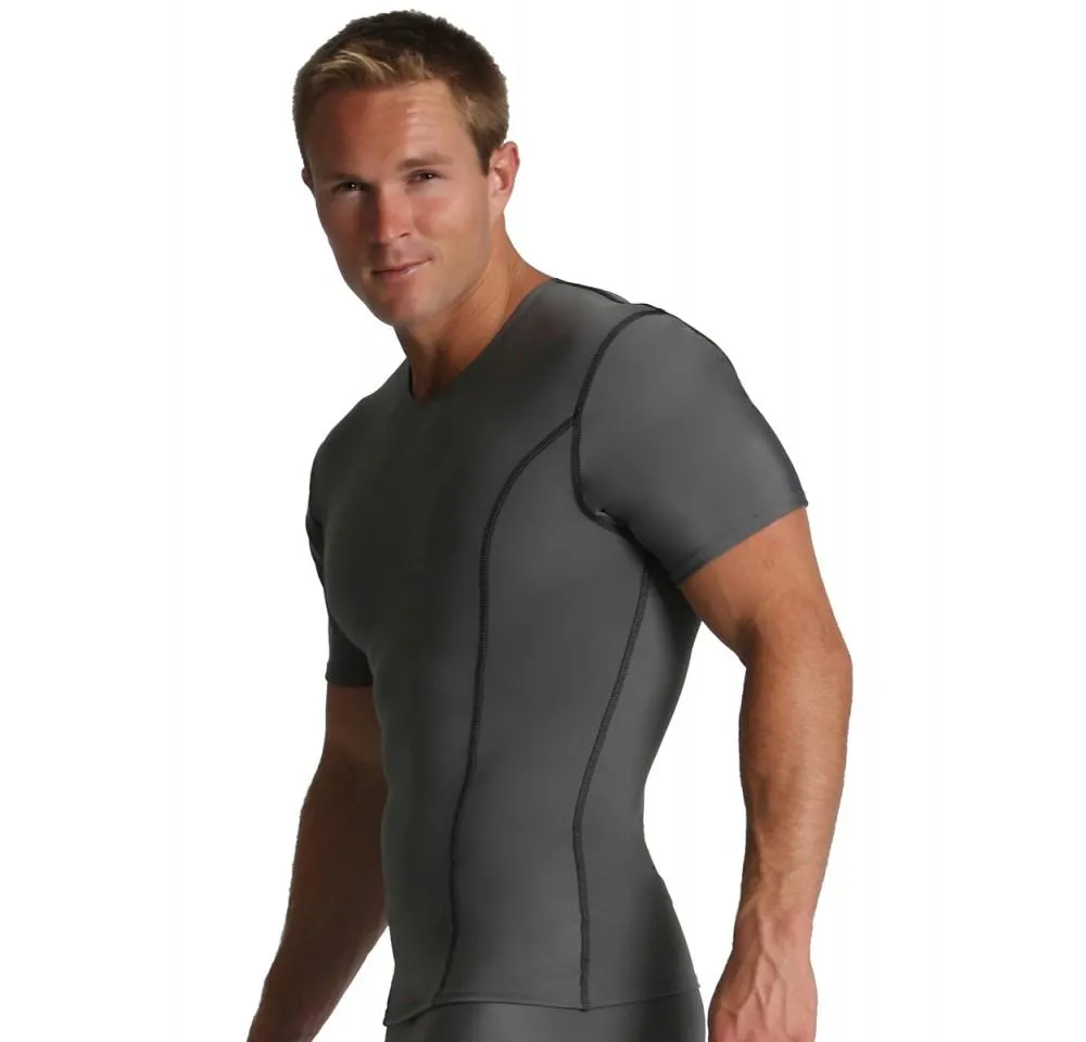 Insta Slim High Compression Crew-Neck Contrast Stitching ISTA0221