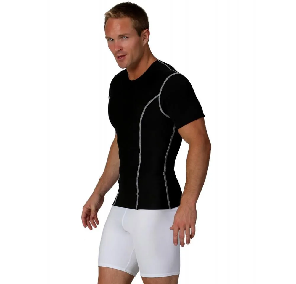 Insta Slim High Compression Crew-Neck Contrast Stitching ISTA0221