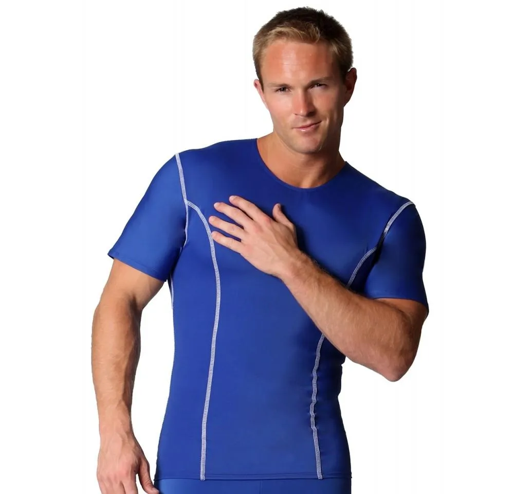 Insta Slim High Compression Crew-Neck Contrast Stitching ISTA0221