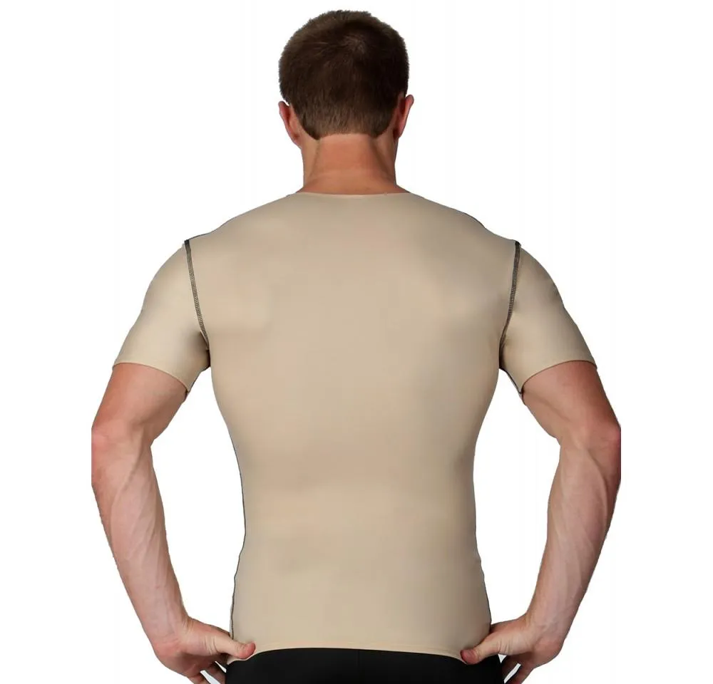 Insta Slim High Compression Crew-Neck Contrast Stitching ISTA0221