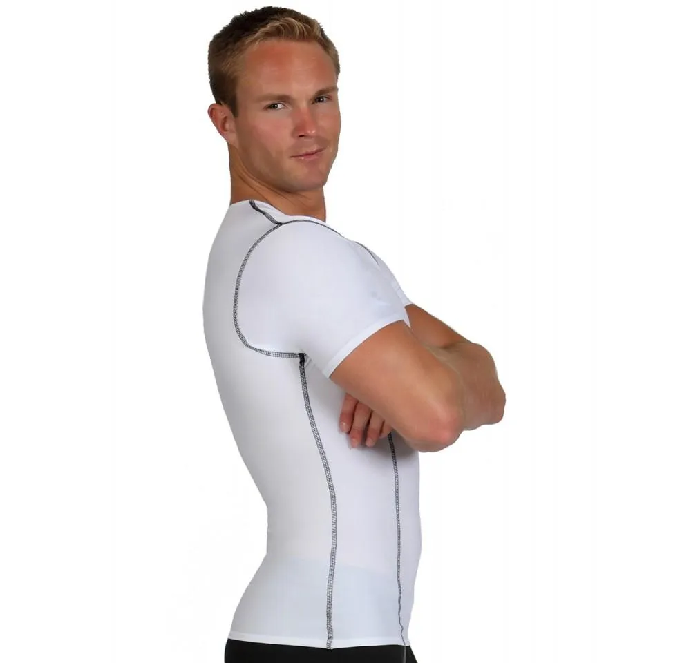 Insta Slim High Compression Crew-Neck Contrast Stitching ISTA0221