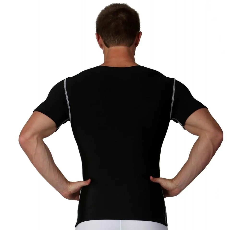 Insta Slim High Compression Crew-Neck Contrast Stitching ISTA0221