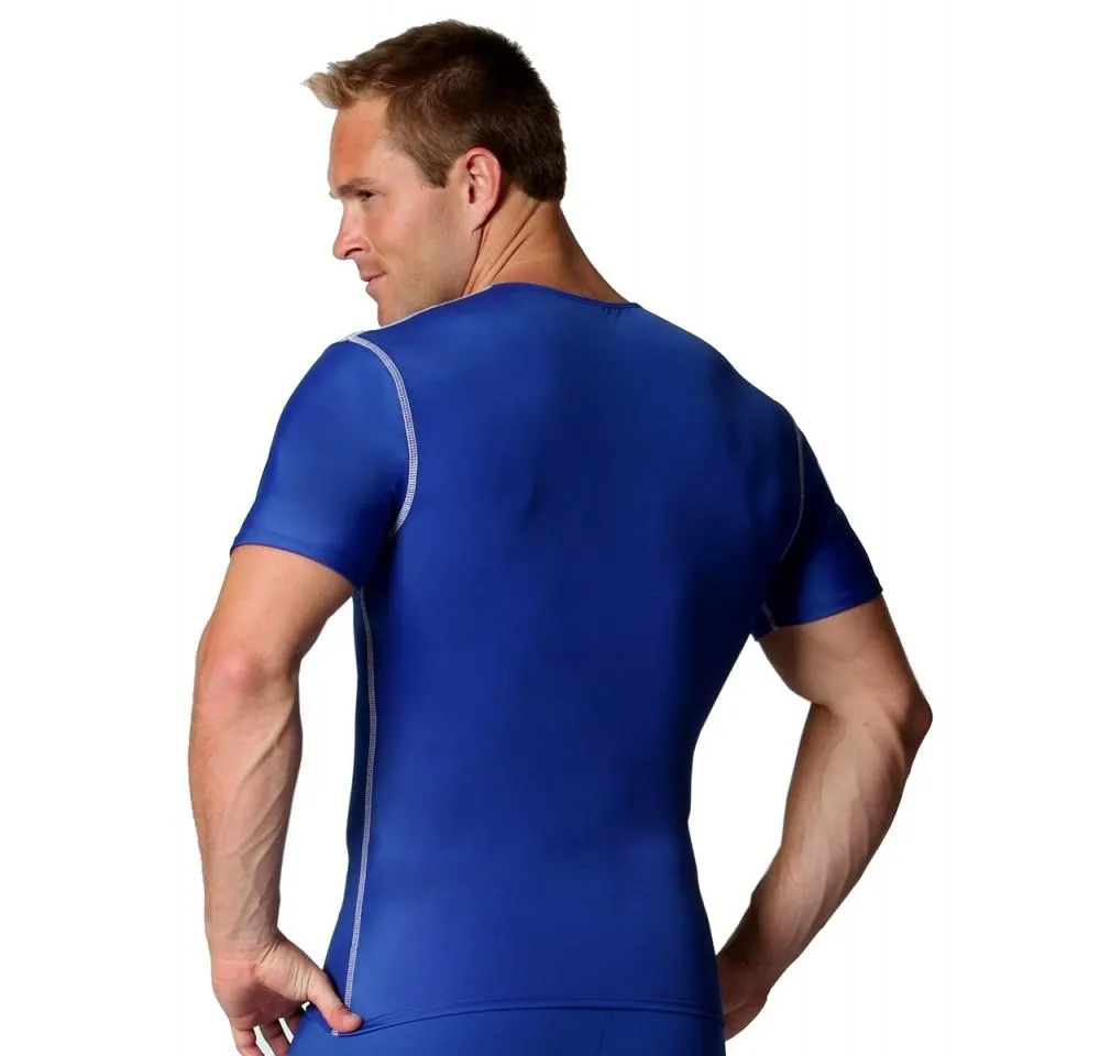 Insta Slim High Compression Crew-Neck Contrast Stitching ISTA0221