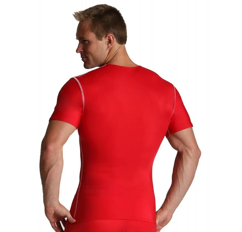 Insta Slim High Compression Crew-Neck Contrast Stitching ISTA0221