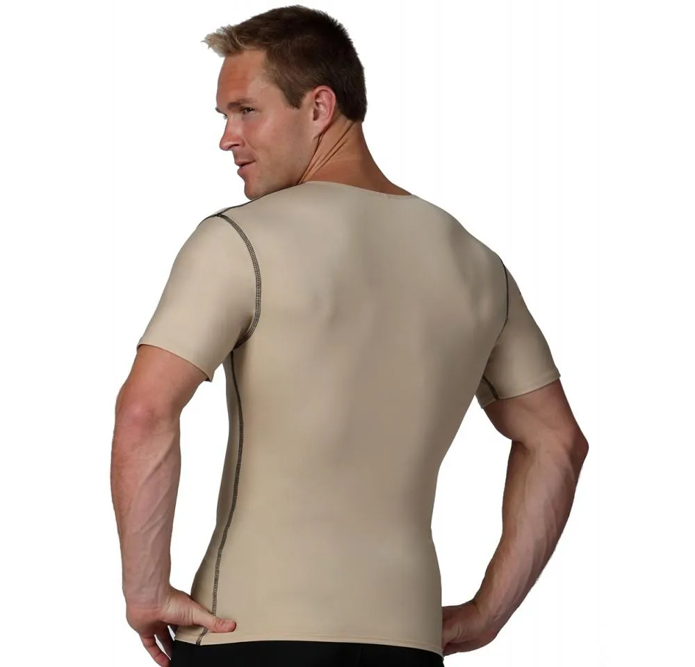 Insta Slim High Compression V-neck Contrast Stitching ISVA0221