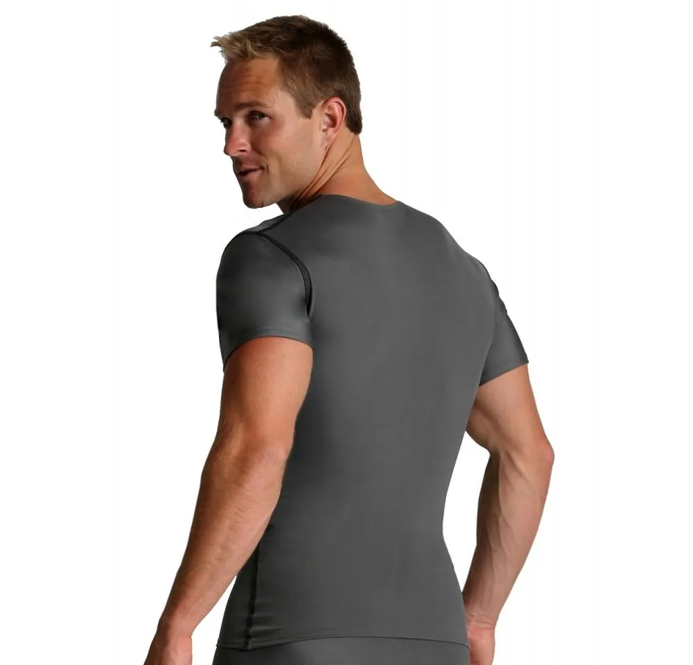 Insta Slim High Compression V-neck Contrast Stitching ISVA0221