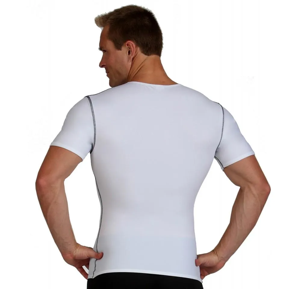 Insta Slim High Compression V-neck Contrast Stitching ISVA0221