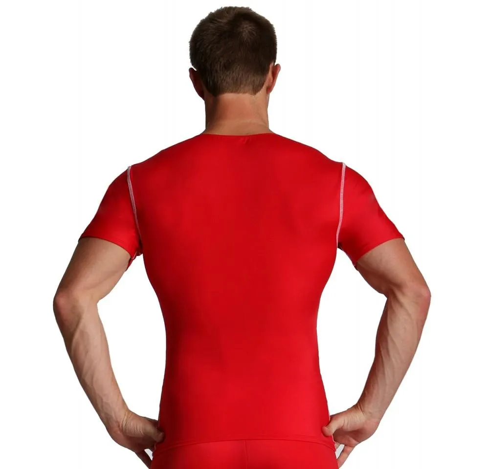 Insta Slim High Compression V-neck Contrast Stitching ISVA0221