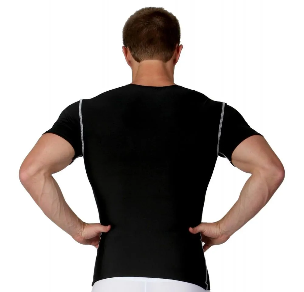 Insta Slim High Compression V-neck Contrast Stitching ISVA0221