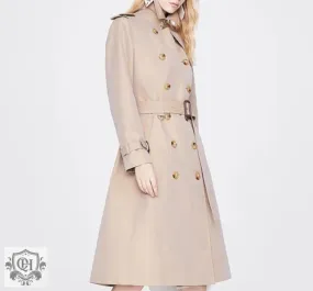 Long Double Breasted Trench Coat
