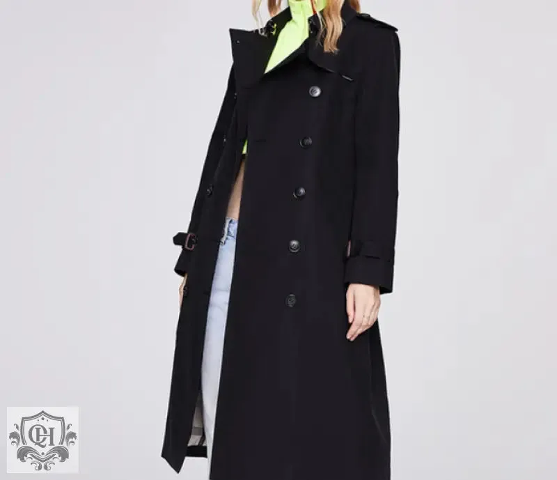 Long Double Breasted Trench Coat