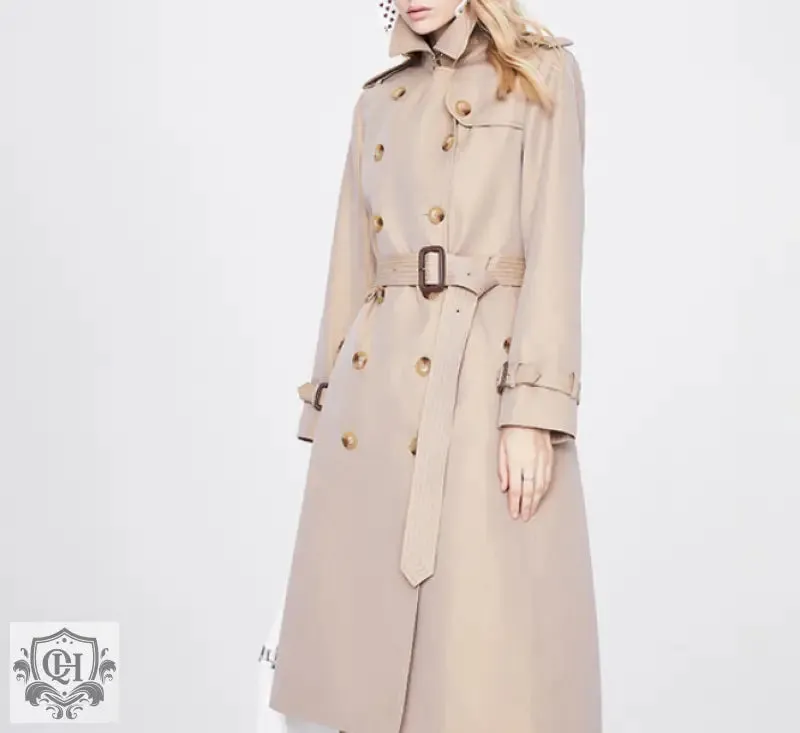 Long Double Breasted Trench Coat