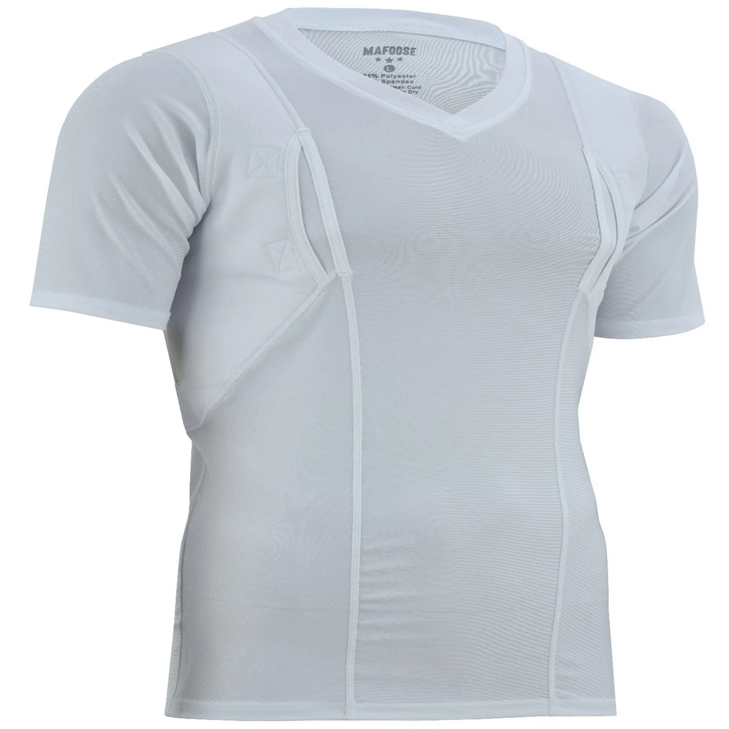 Mafoose V Neck CCW Concealed Carry Holster Shirt with Pockets Medium to 4XL