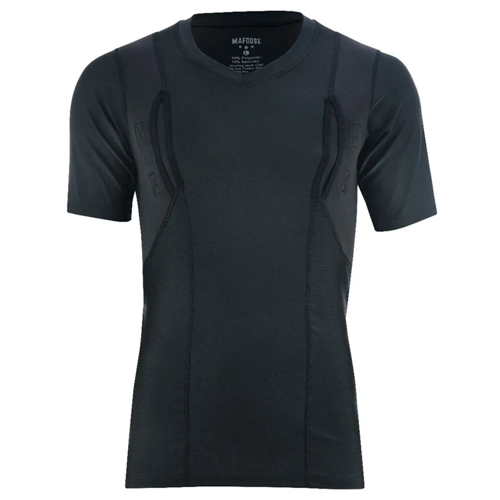 Mafoose V Neck CCW Concealed Carry Holster Shirt with Pockets Medium to 4XL