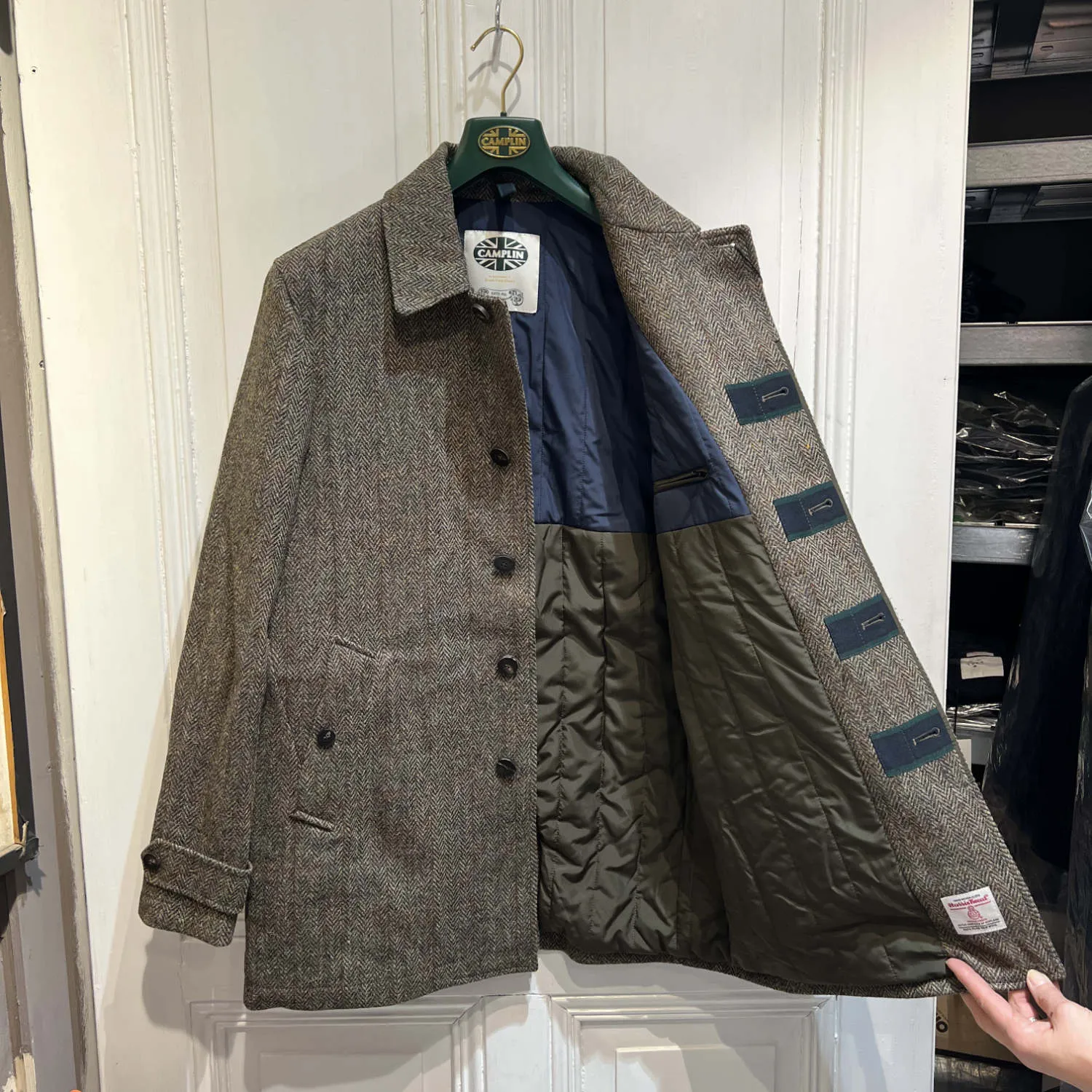 Mantel aus Harris Tweed - Braun