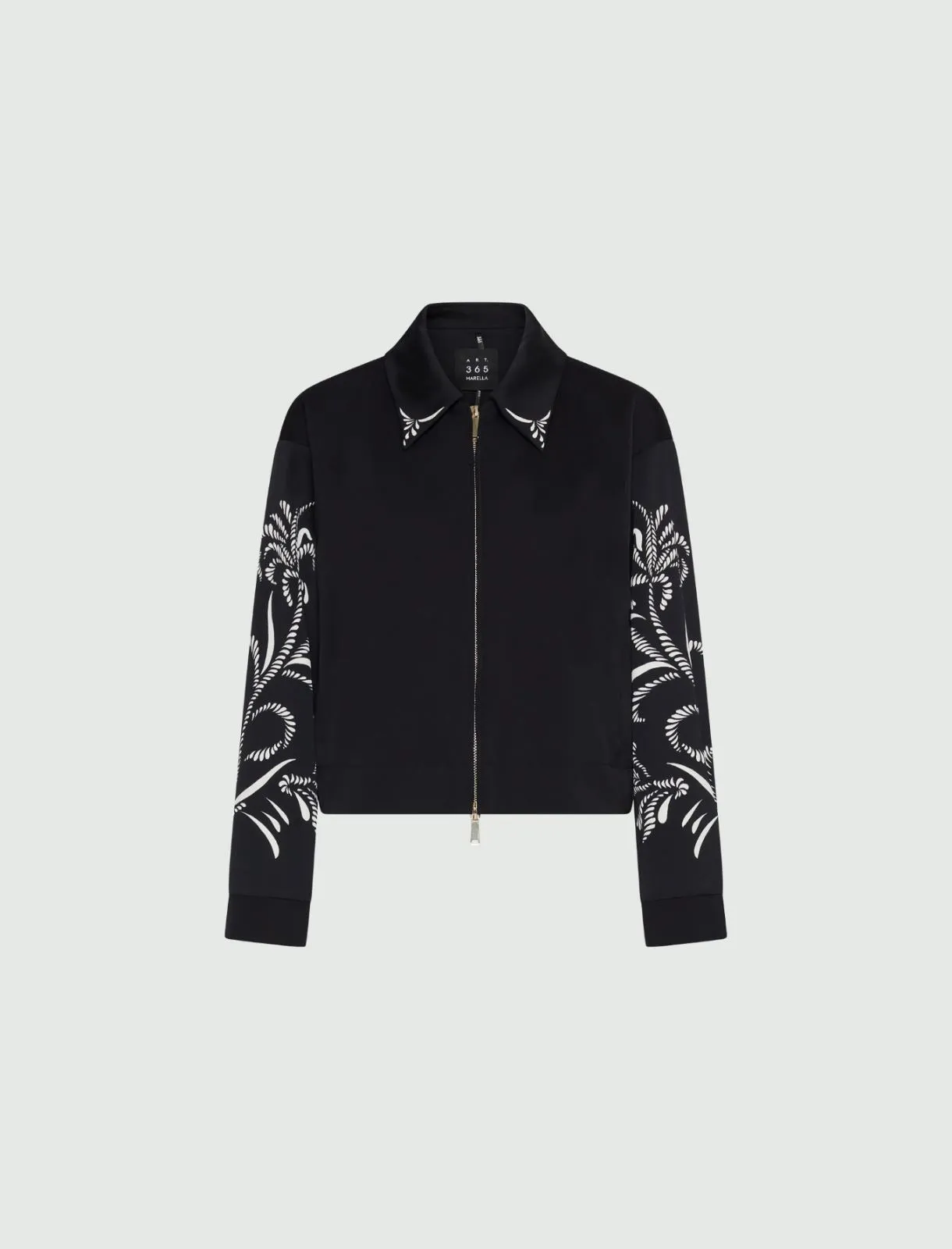 MARELLA Satin Bomber Black Jacket