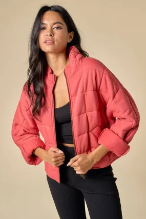 Oversized Padded Zip Up Jacket