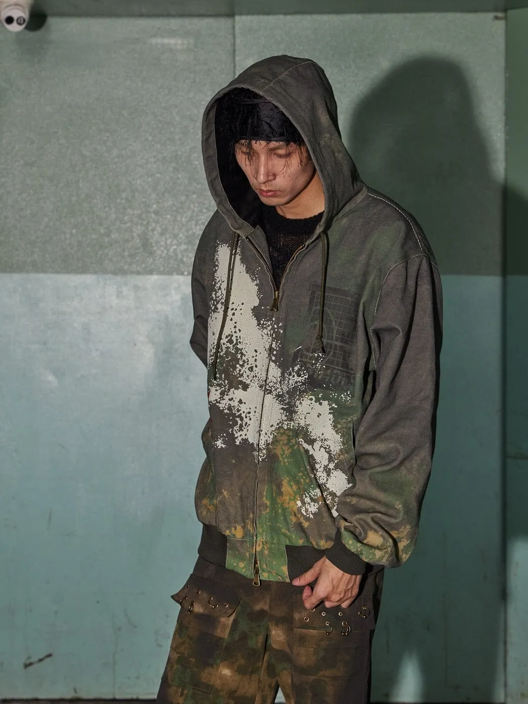 Paint Splatter Zip Hoodie