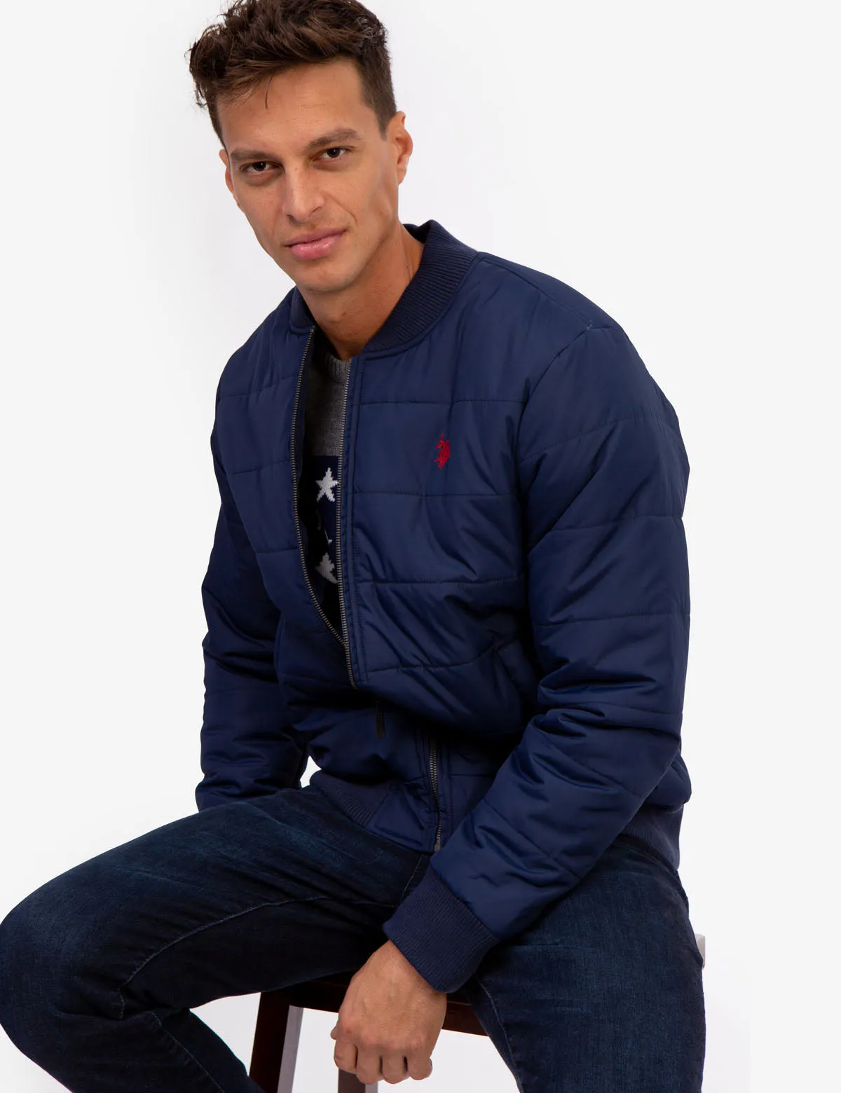 QUILTED BOMBER JACKET