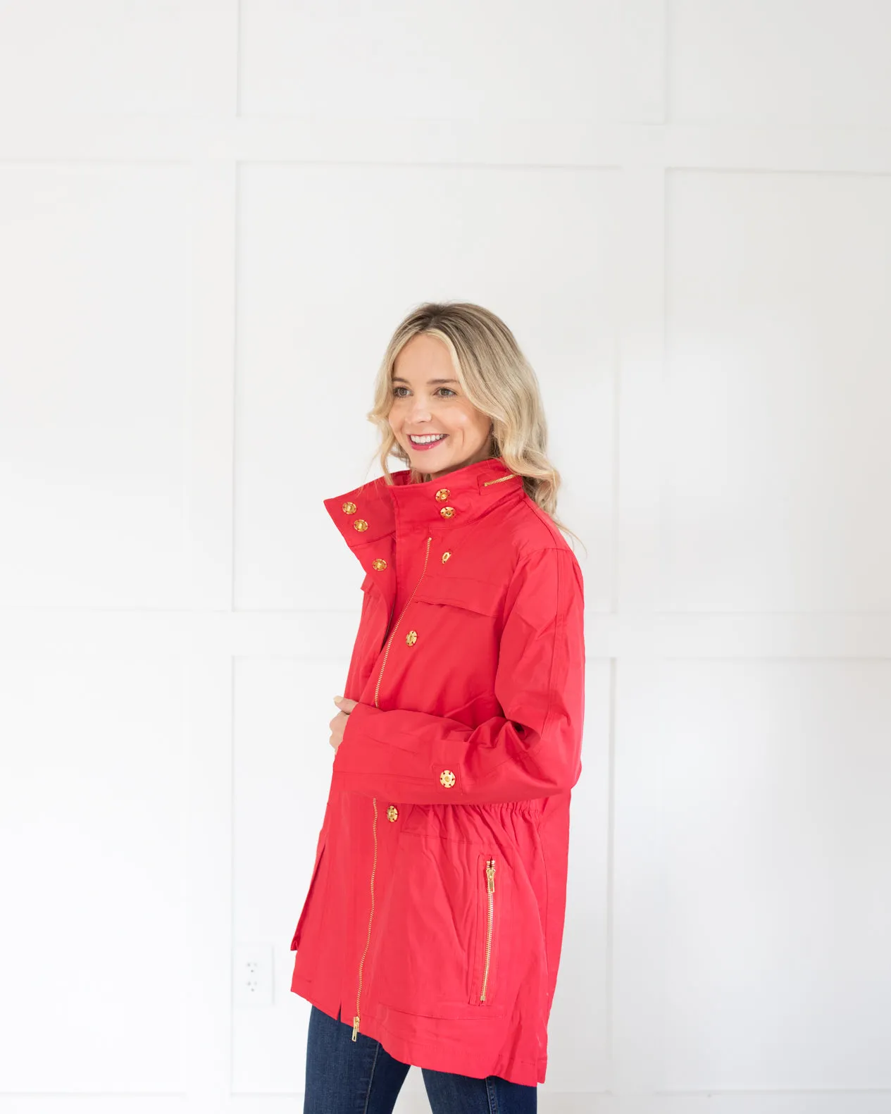 Red Rain Jacket