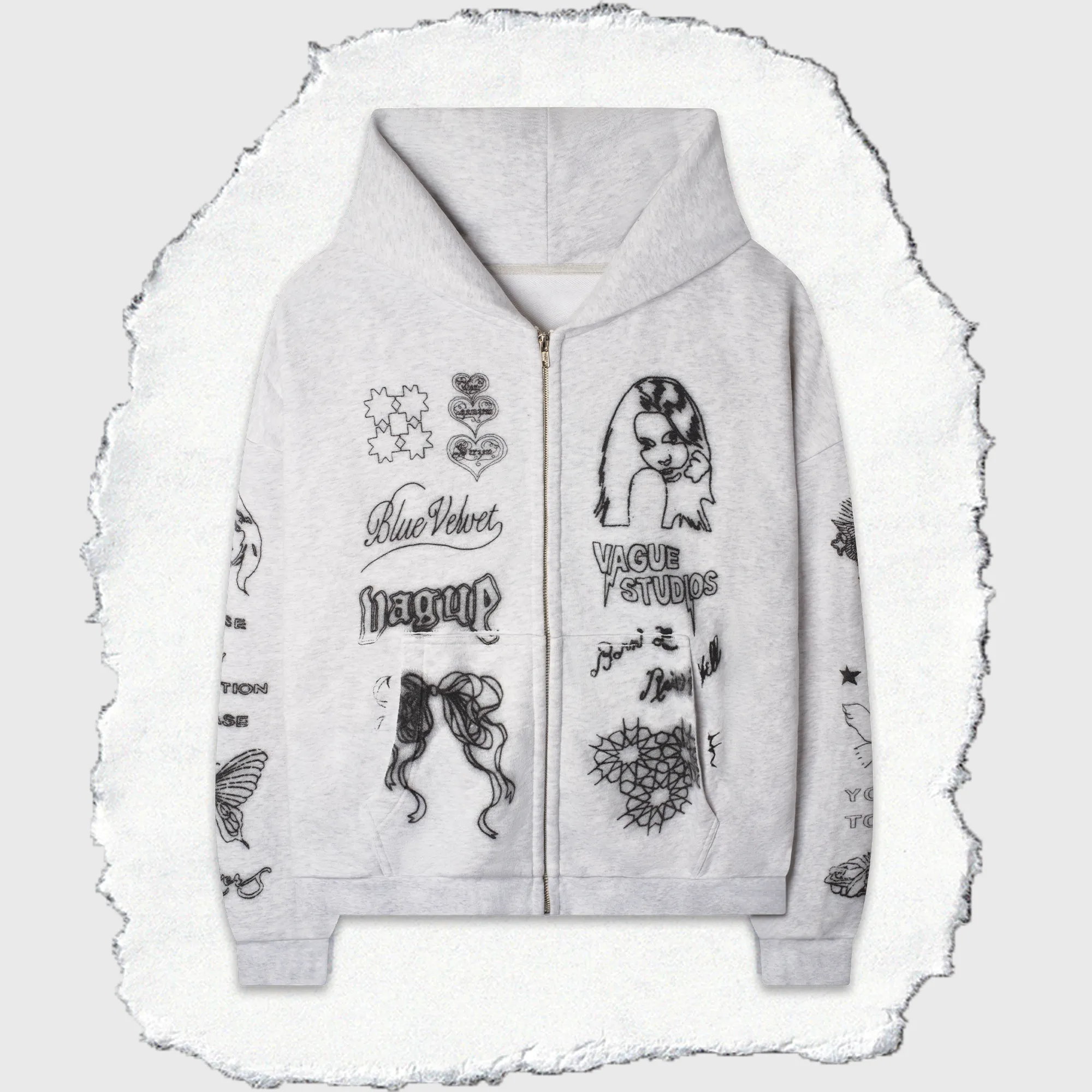 SKIN DEEP ZIP UP [HEATHER]