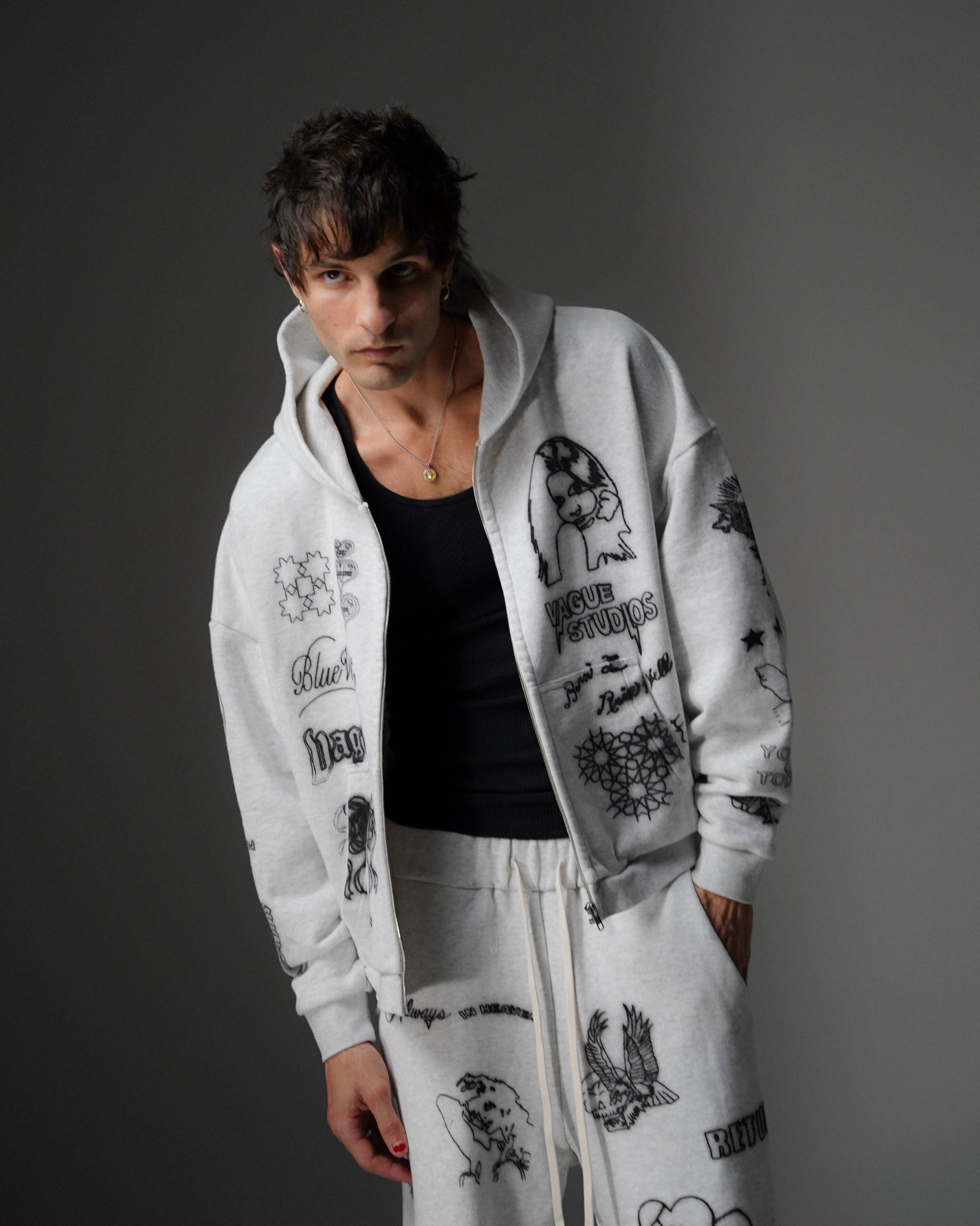 SKIN DEEP ZIP UP [HEATHER]