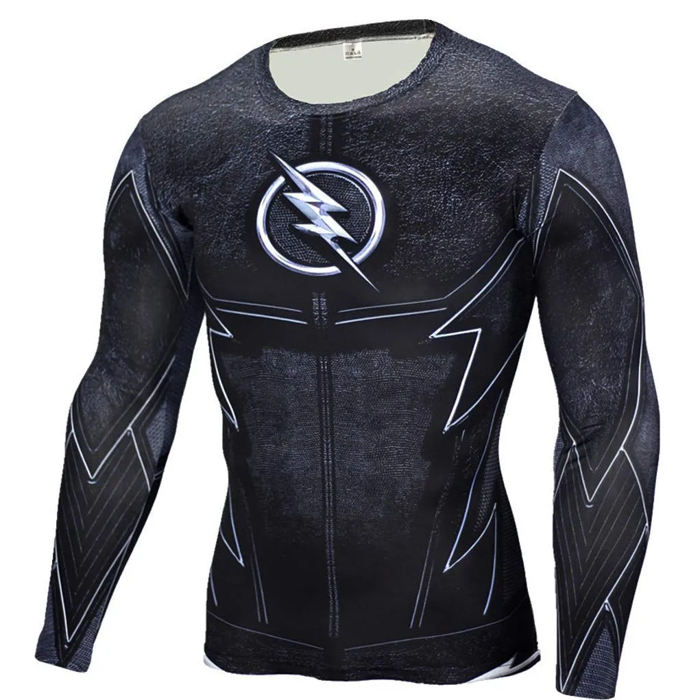 Superhero Compression T-Shirts - Men's Crew Neck - The Flash
