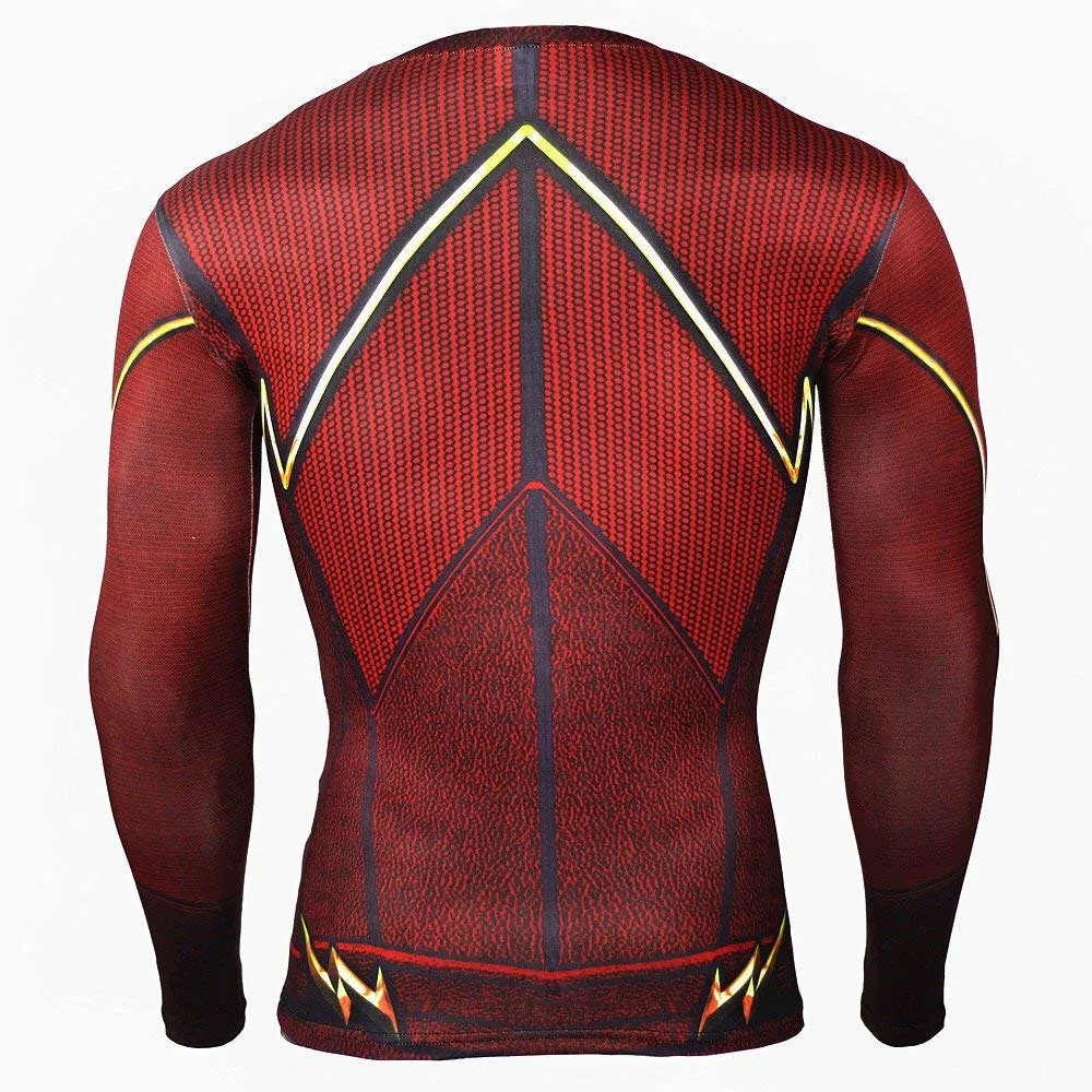 Superhero Compression T-Shirts - Men's Crew Neck - The Flash