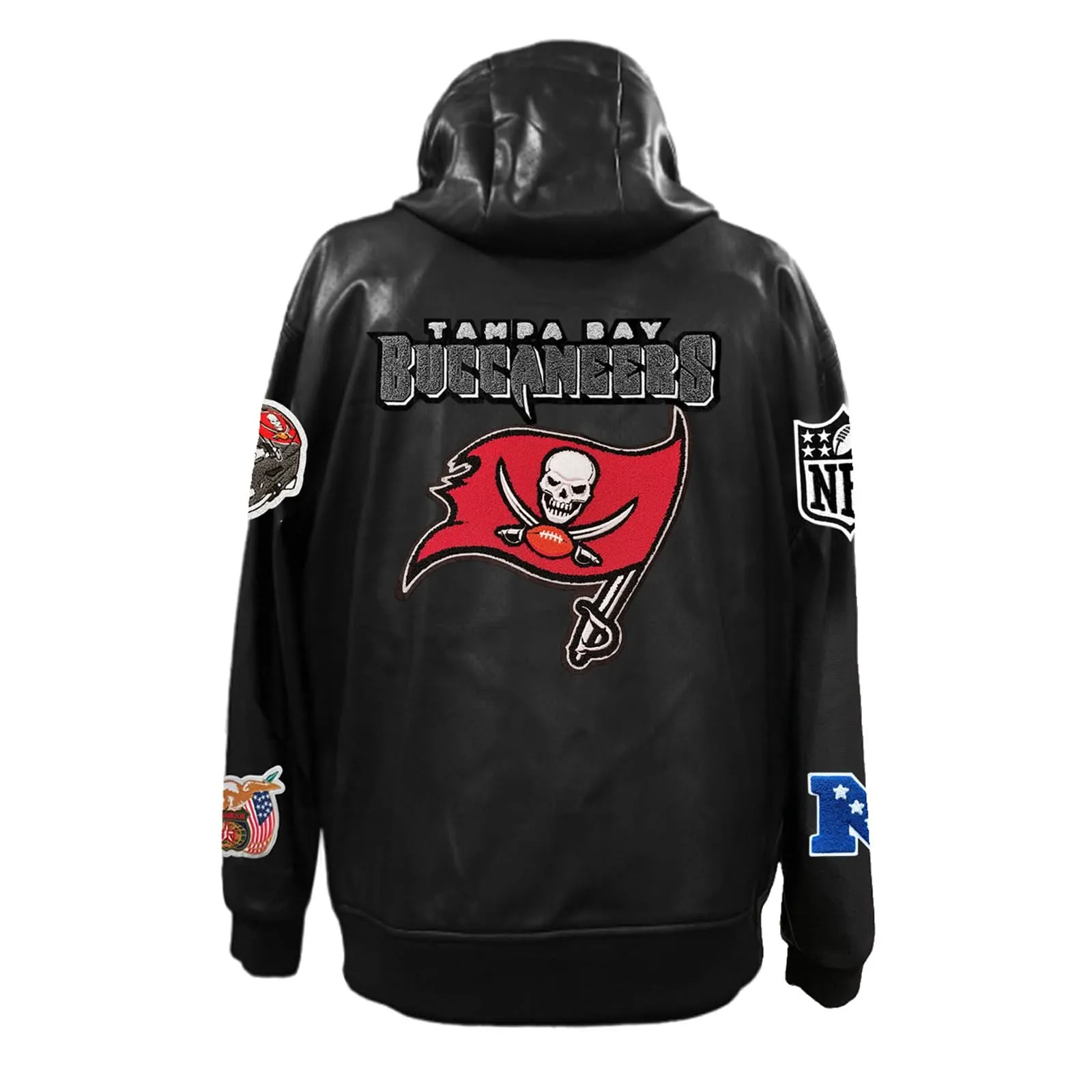 TAMPA BAY BUCCANEERS LIGHTWEIGHT VEGAN ZIP-UP HOODED JACKET