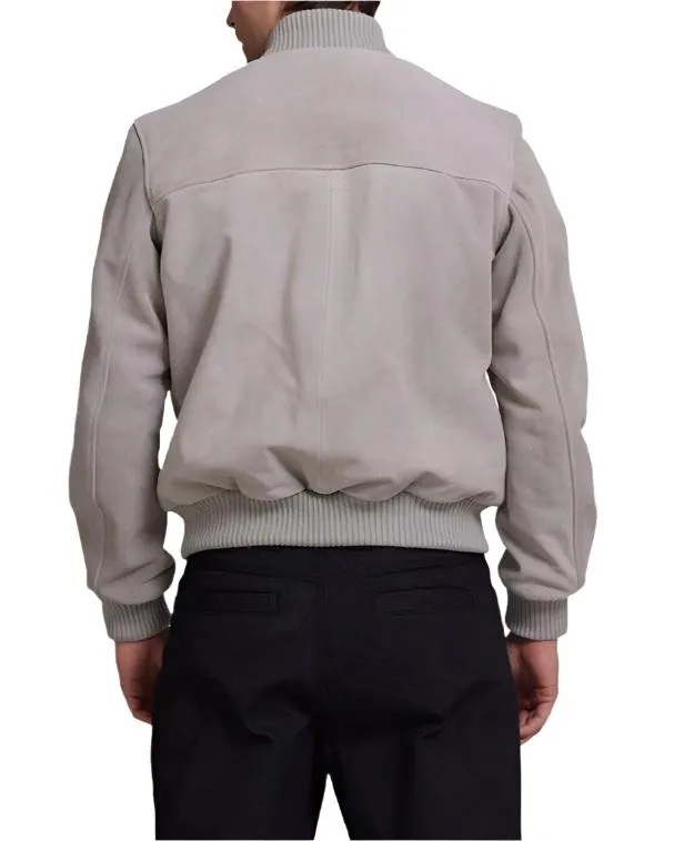 Thunder Suede Bomber - Dirty White