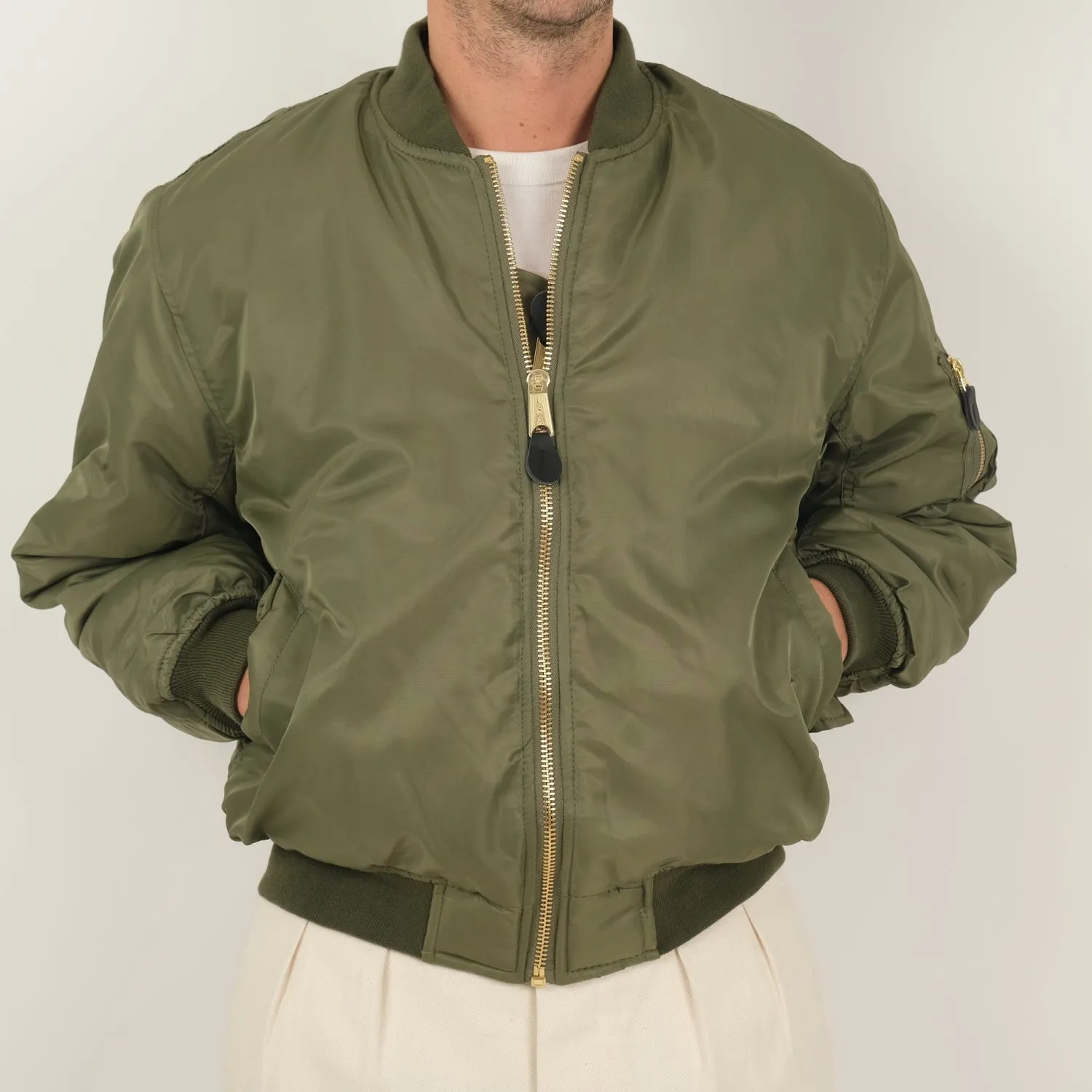 USA BOMBER MA1 GREEN