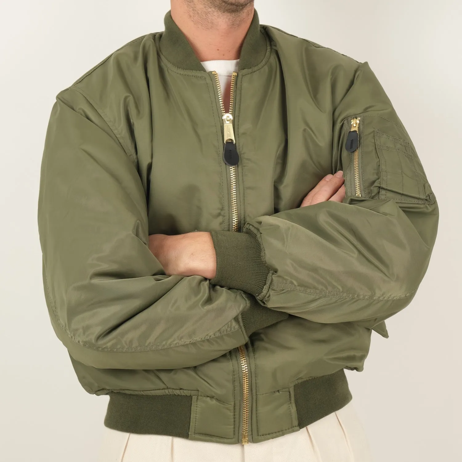 USA BOMBER MA1 GREEN