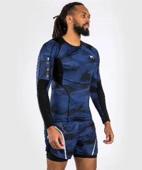VENUM-04551-018  Electron 3.0 MMA Muay Thai Boxing Rashguard Compression Long Sleeves T-shirt Size M-XL Navy