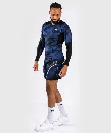 VENUM-04551-018  Electron 3.0 MMA Muay Thai Boxing Rashguard Compression Long Sleeves T-shirt Size M-XL Navy