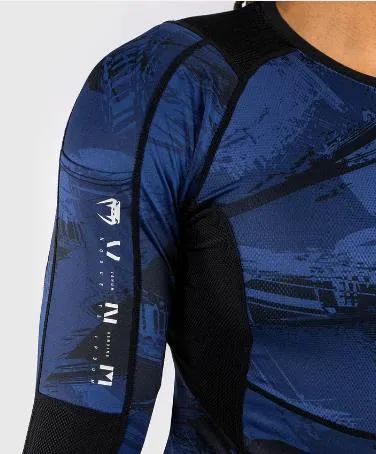 VENUM-04551-018  Electron 3.0 MMA Muay Thai Boxing Rashguard Compression Long Sleeves T-shirt Size M-XL Navy