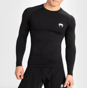 VENUM-05159-001 CONTENDER MMA Muay Thai Boxing LONG SLEEVES Rashguard Compression T-shirt M Black White